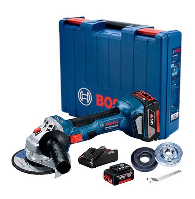 BOSCH GWS 180-125 LI SET KOFER  PUNJAČ + BATERIJA 2x4AH